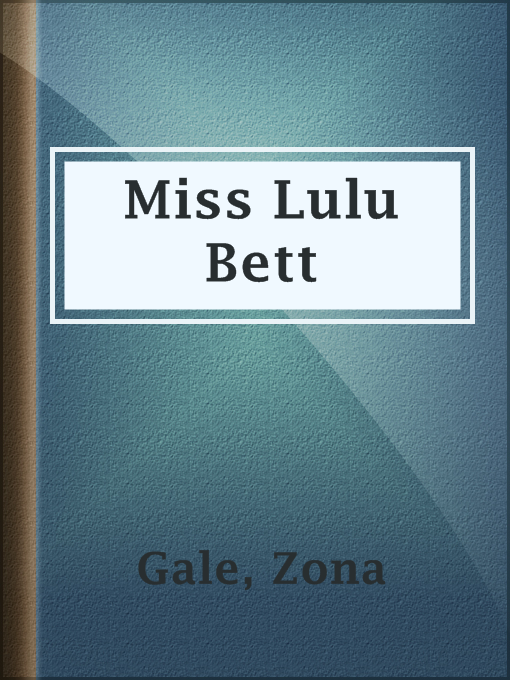 Cover image for Miss Lulu Bett